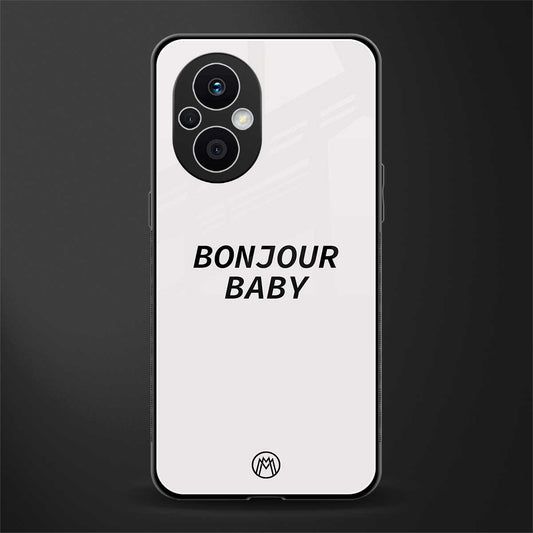 bonjour baby back phone cover | glass case for oppo f21 pro 5g