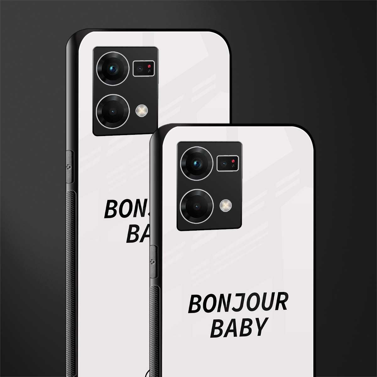 bonjour baby back phone cover | glass case for oppo f21 pro 4g