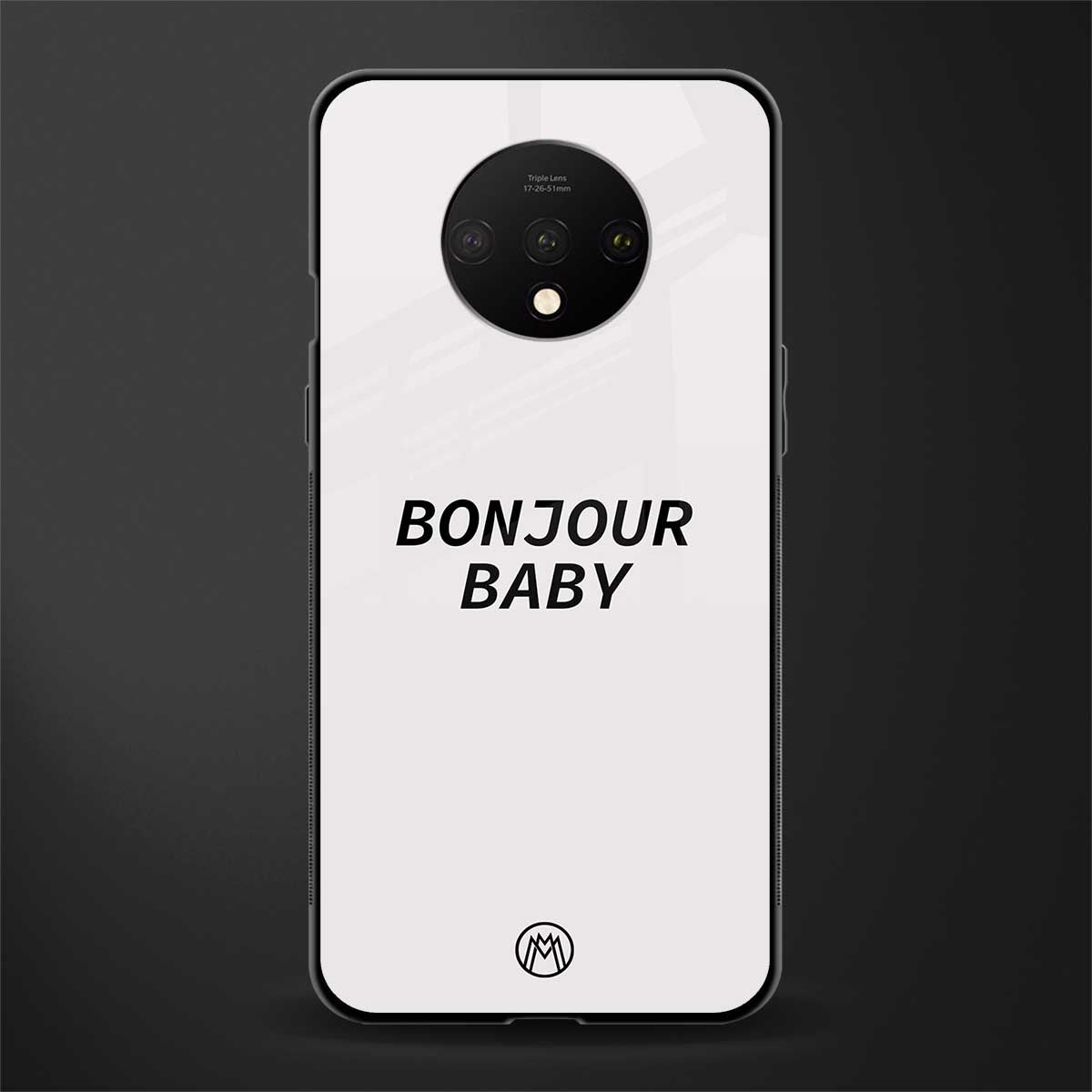 bonjour baby glass case for oneplus 7t image