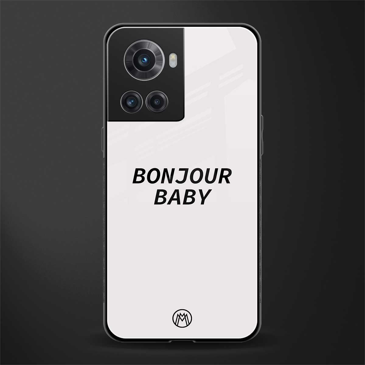 bonjour baby back phone cover | glass case for oneplus 10r 5g