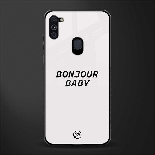 bonjour baby glass case for samsung galaxy m11 image