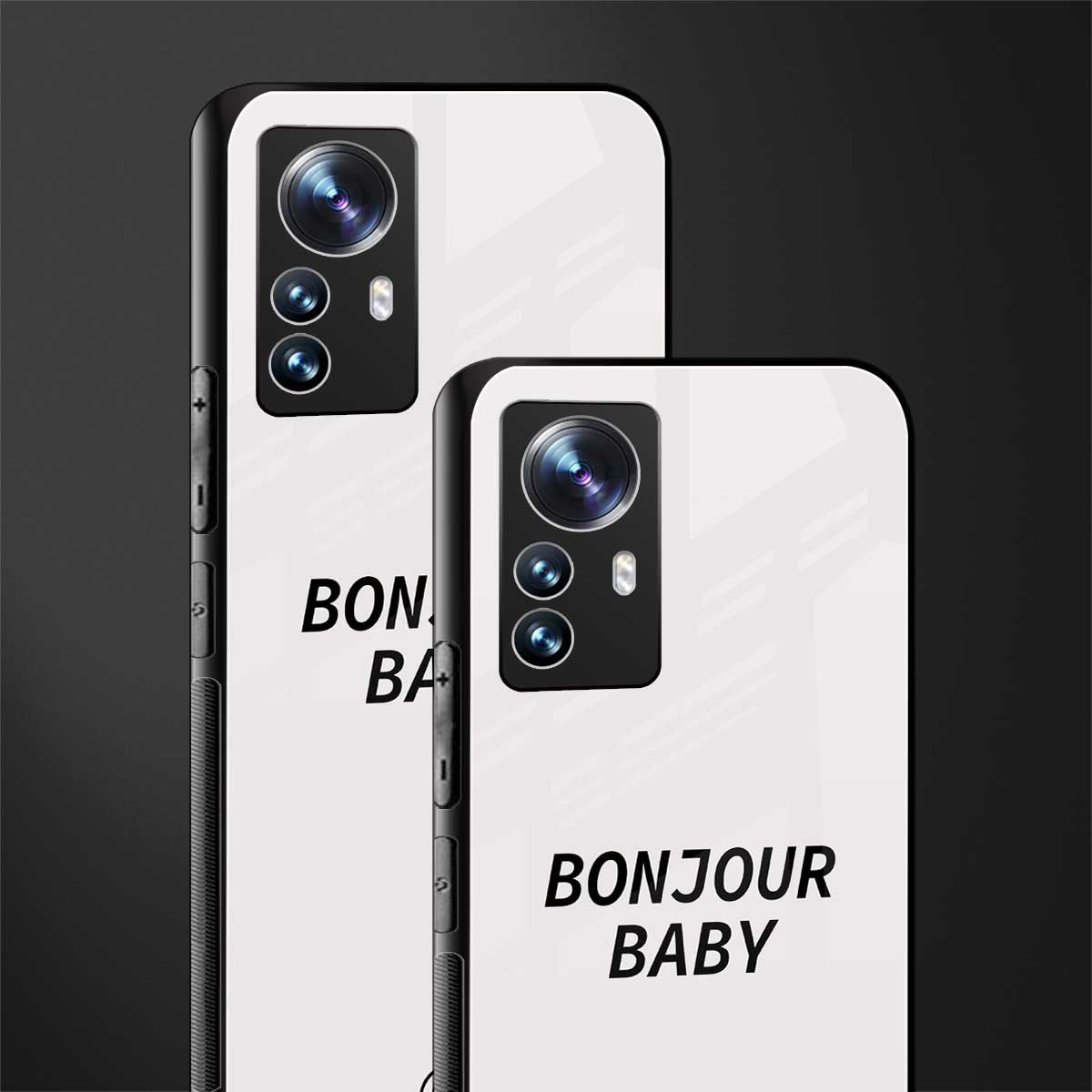 bonjour baby back phone cover | glass case for xiaomi 12 pro