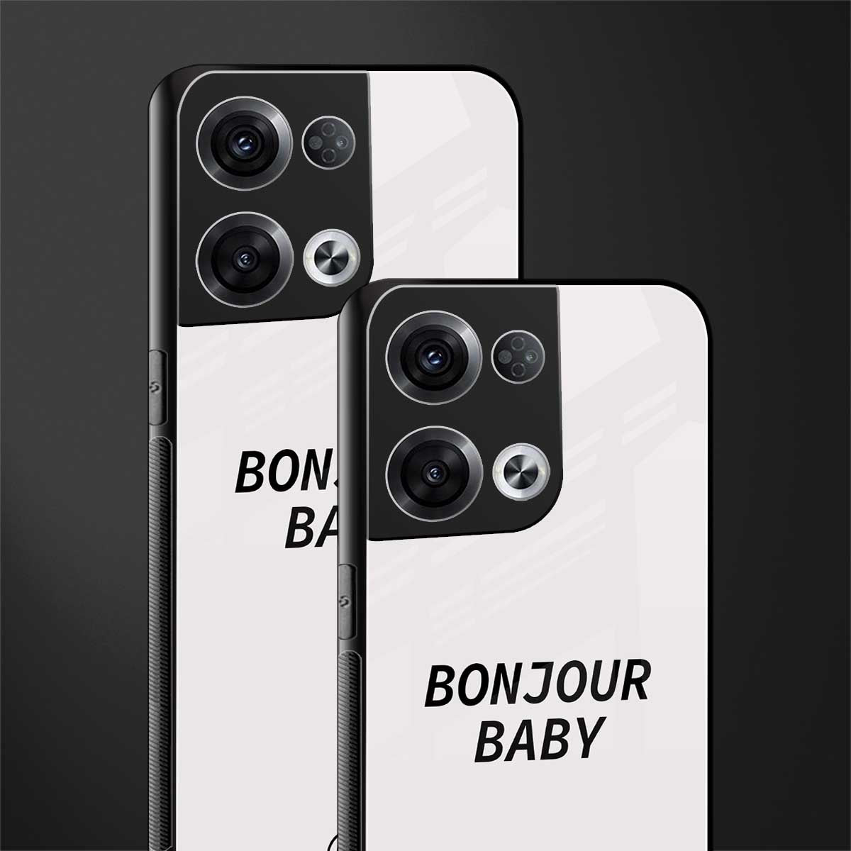 bonjour baby back phone cover | glass case for oppo reno 8