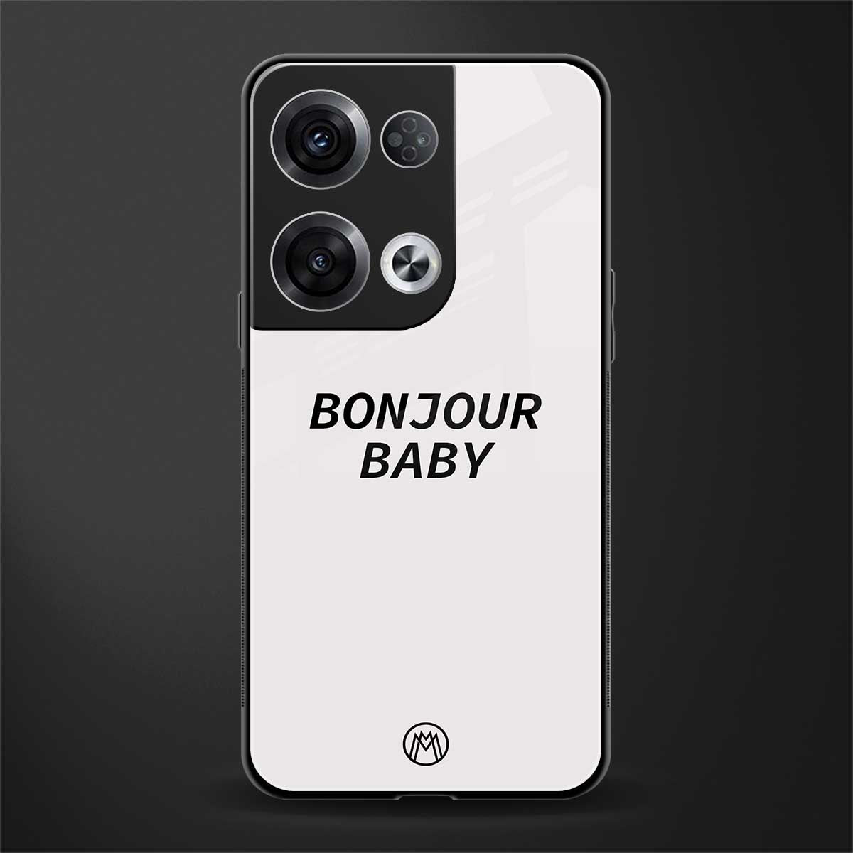 bonjour baby back phone cover | glass case for oppo reno 8