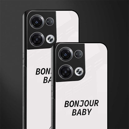 bonjour baby back phone cover | glass case for oppo reno 8 pro