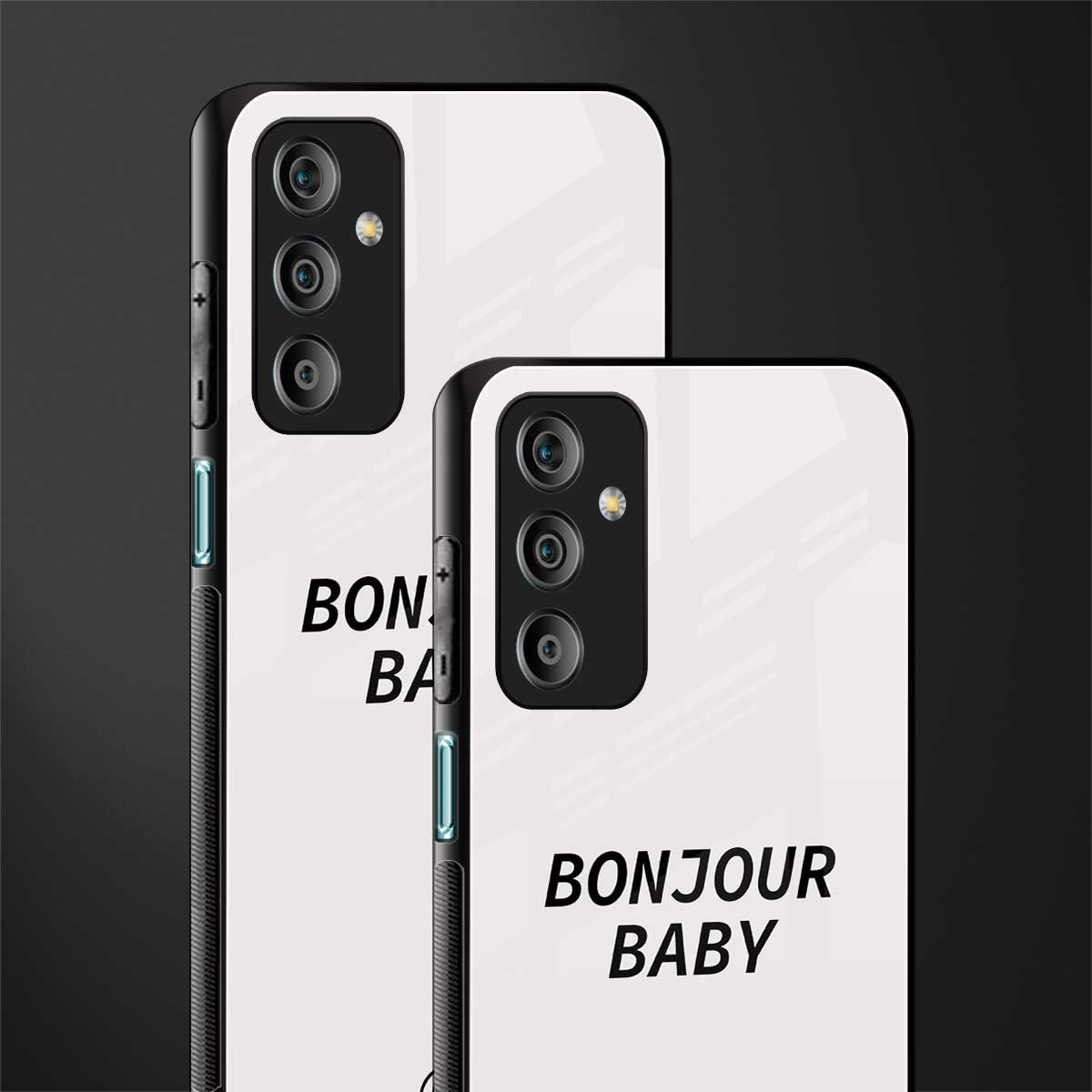 bonjour baby back phone cover | glass case for samsung galaxy f23 5g