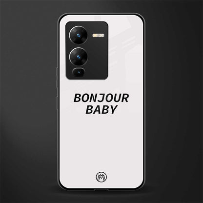 bonjour baby back phone cover | glass case for vivo v25 pro 5g
