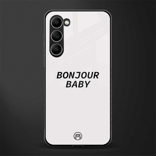 bonjour baby glass case for phone case | glass case for samsung galaxy s23 plus