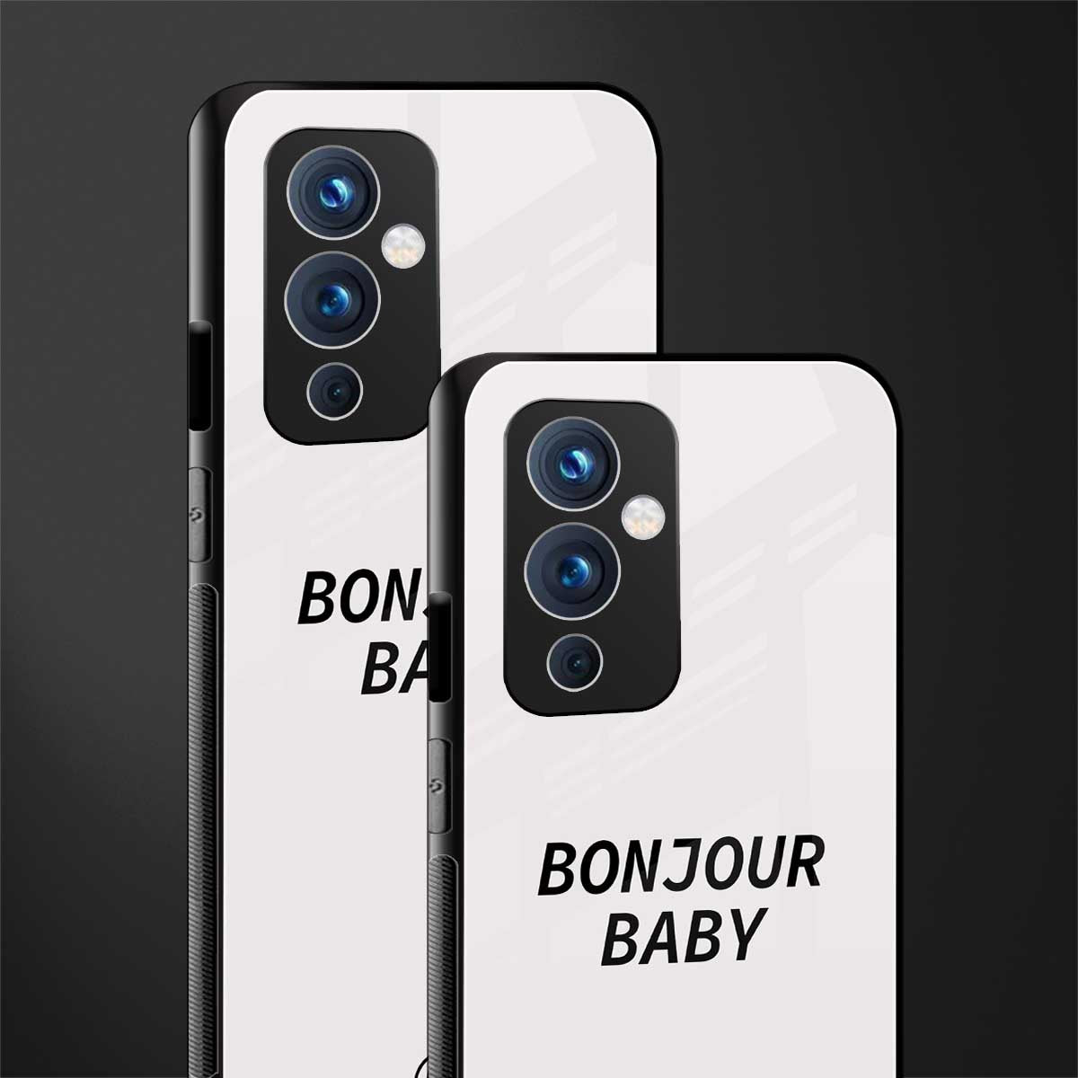 bonjour baby back phone cover | glass case for oneplus 9