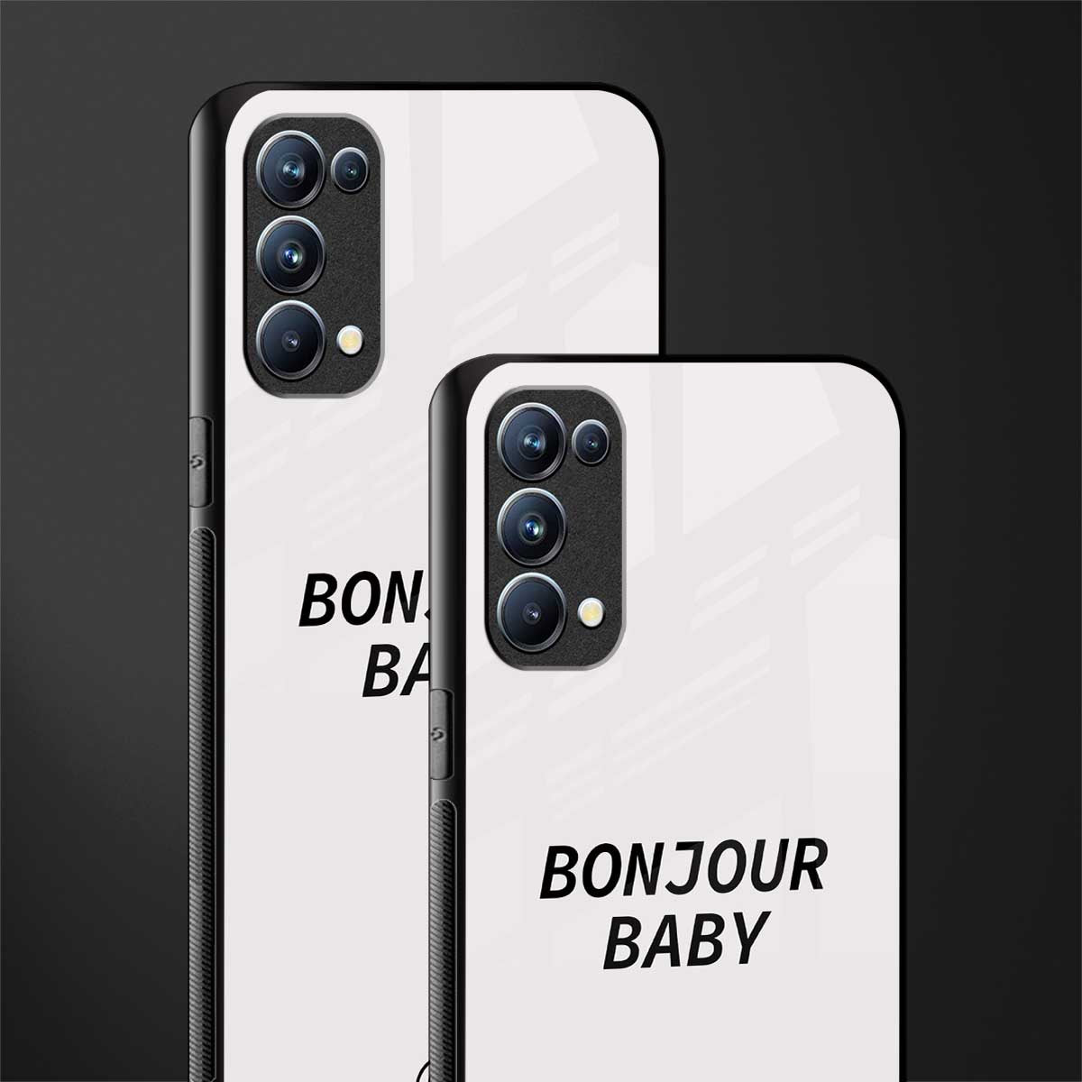 bonjour baby back phone cover | glass case for oppo reno 5
