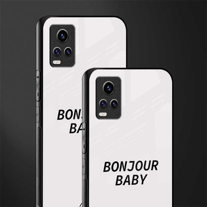 bonjour baby back phone cover | glass case for vivo v21e 4g