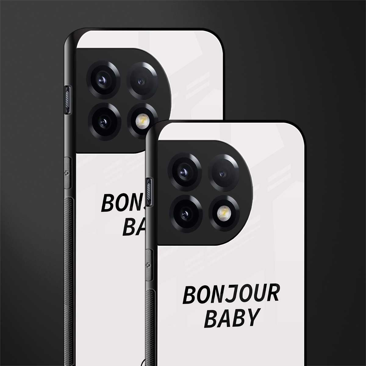 bonjour baby back phone cover | glass case for oneplus 11r