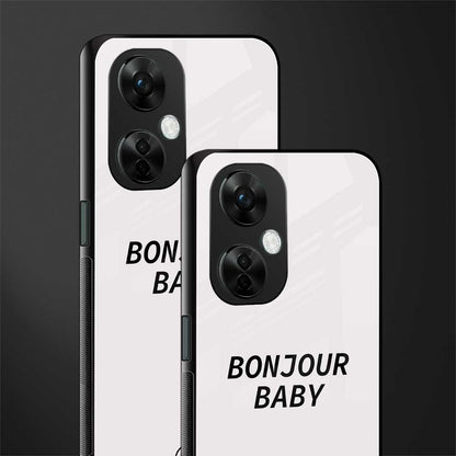 bonjour baby back phone cover | glass case for oneplus nord ce 3 lite