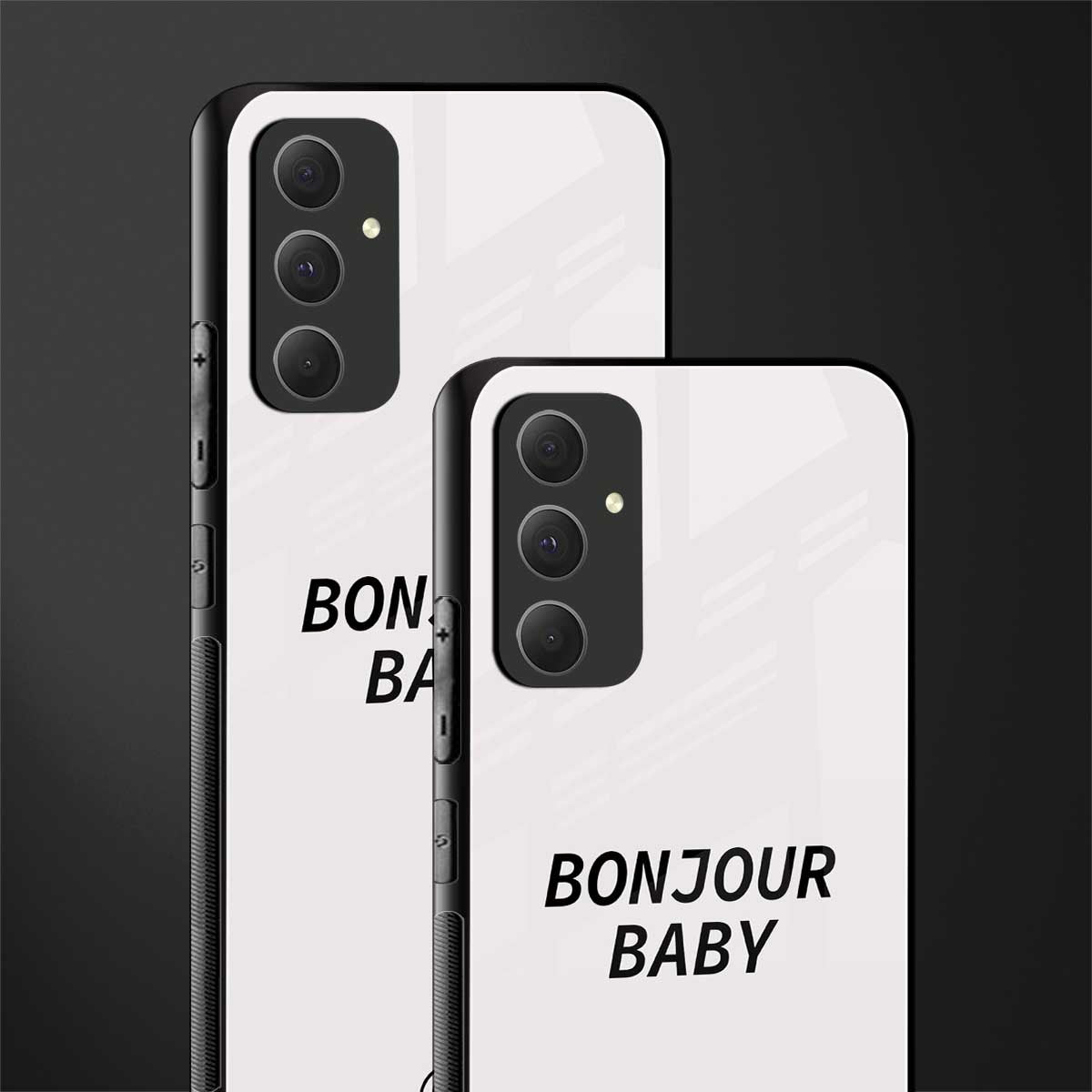 bonjour baby back phone cover | glass case for samsung galaxy a54 5g