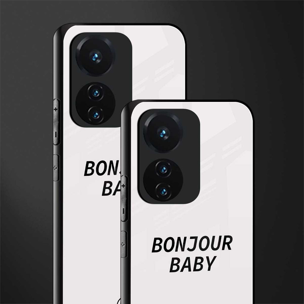 bonjour baby back phone cover | glass case for vivo t1 44w 4g