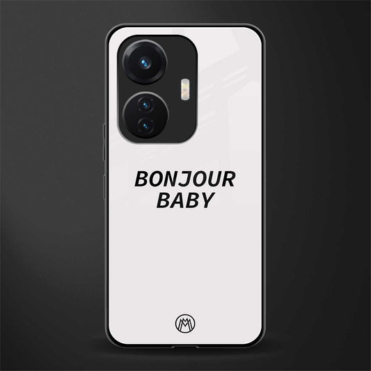 bonjour baby back phone cover | glass case for vivo t1 44w 4g