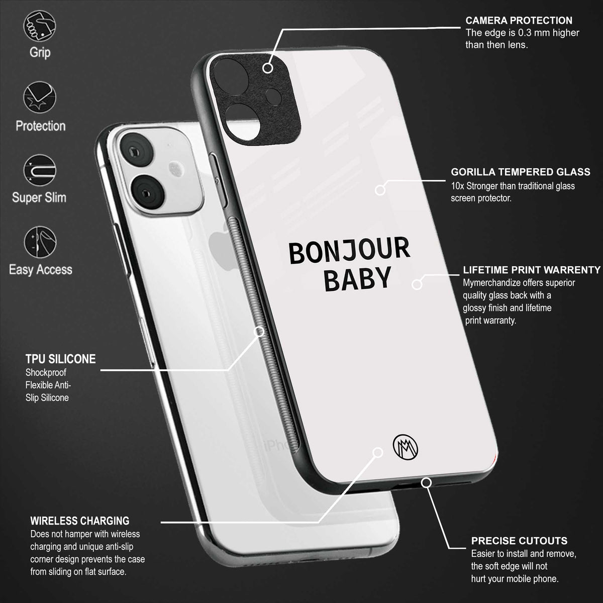 bonjour baby glass case for oneplus 8t image-4