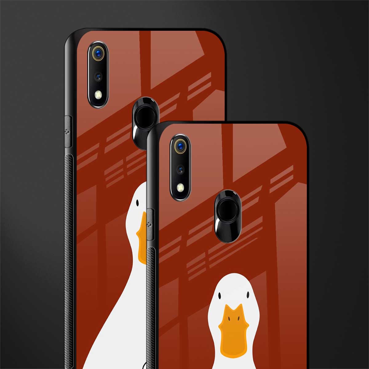 boring goose glass case for realme 3 pro image-2