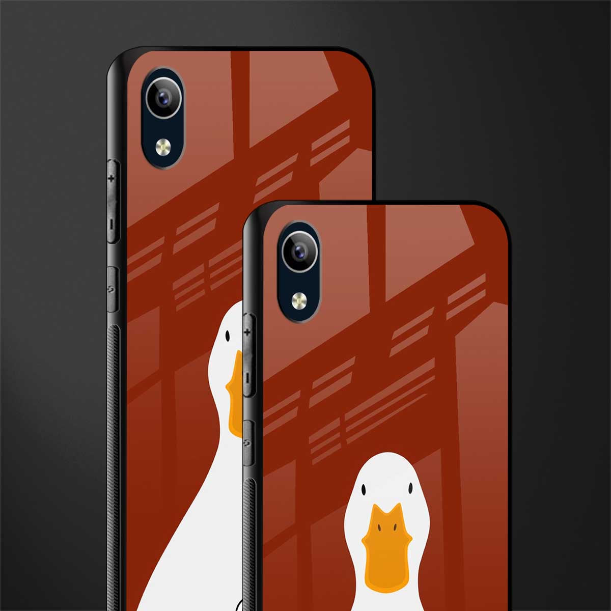 boring goose glass case for vivo y1s without fingerprint image-2