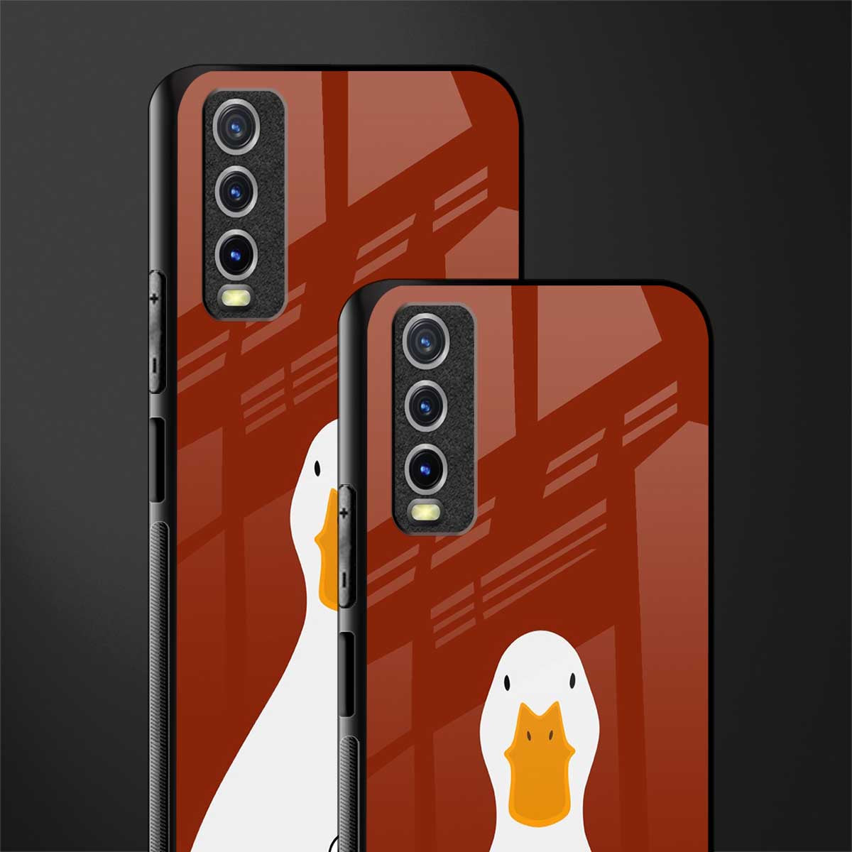 boring goose glass case for vivo y12s image-2