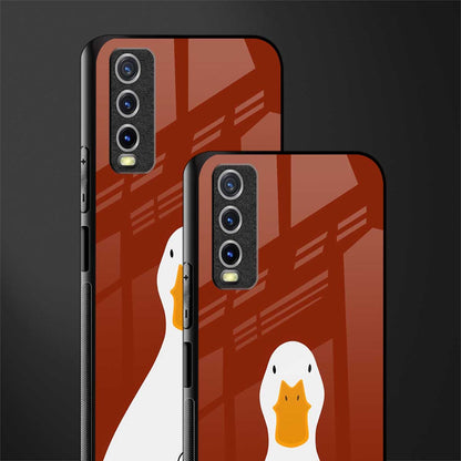 boring goose glass case for vivo y12s image-2
