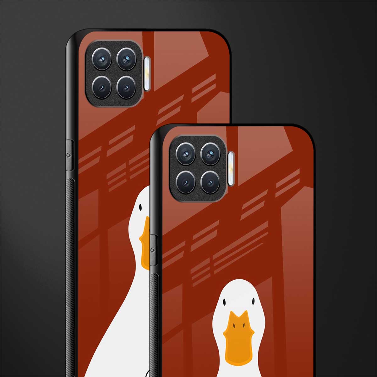boring goose glass case for oppo f17 image-2