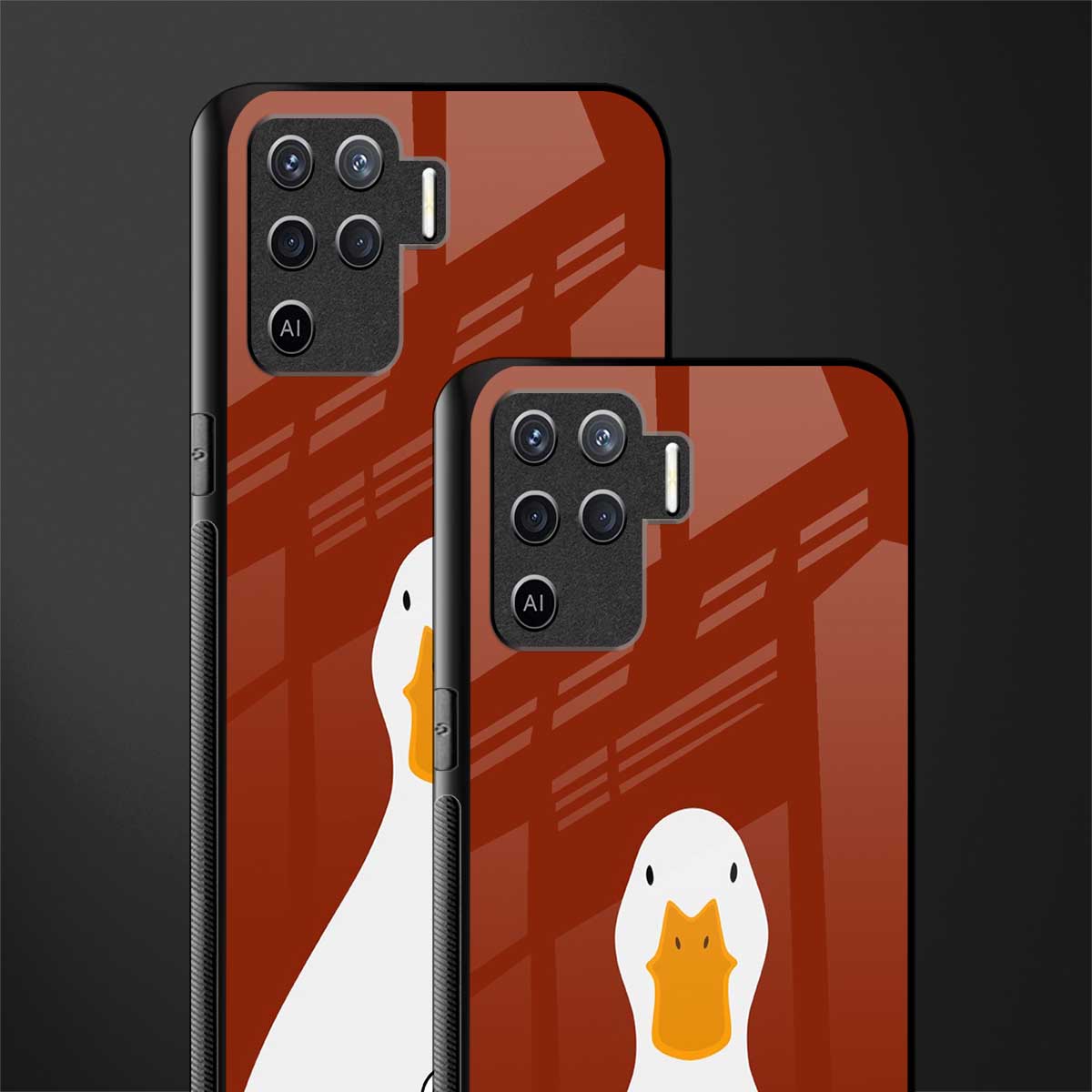 boring goose glass case for oppo f19 pro image-2