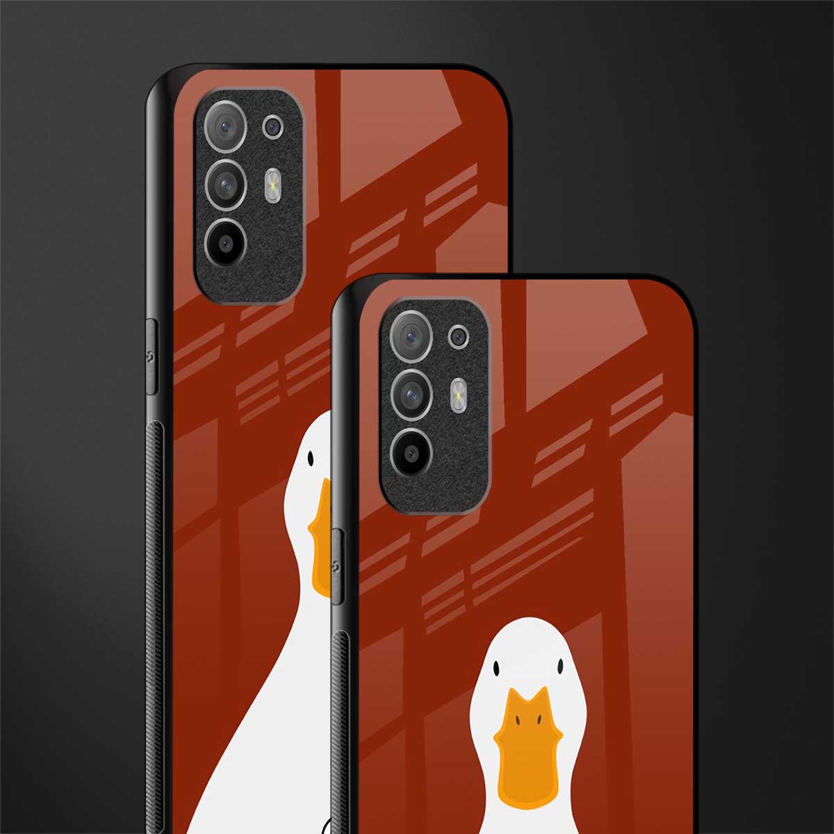 boring goose glass case for oppo f19 pro plus image-2