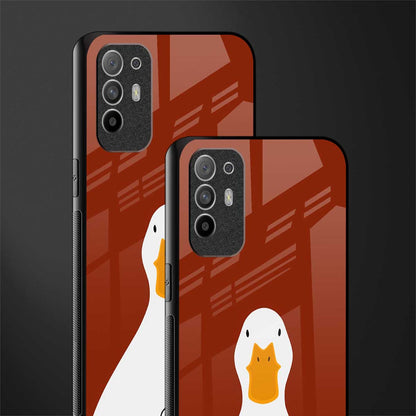 boring goose glass case for oppo f19 pro plus image-2