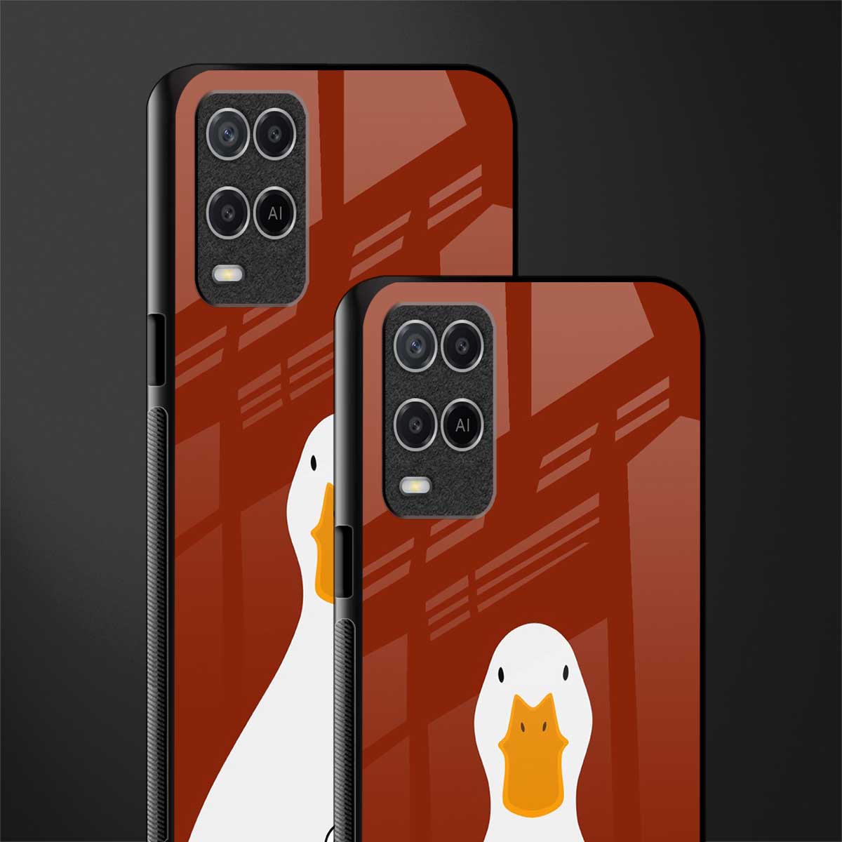 boring goose glass case for oppo a54 image-2