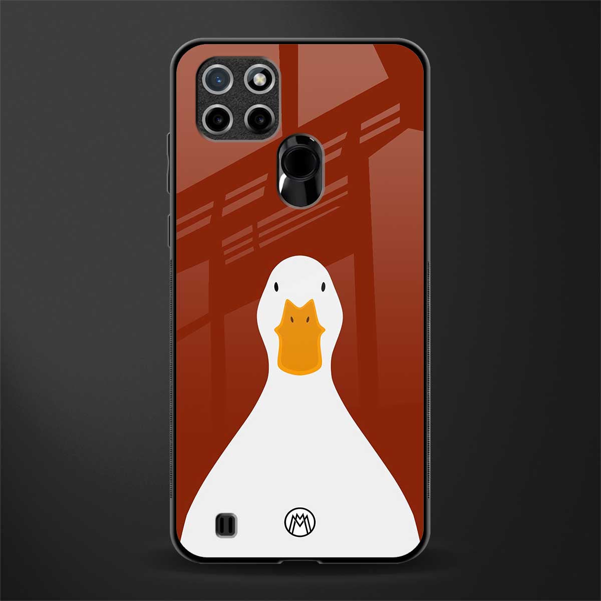 boring goose glass case for realme c21 image