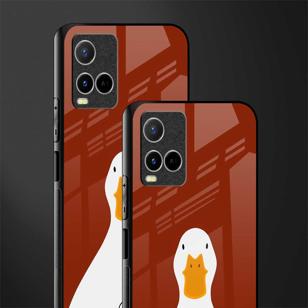 boring goose glass case for vivo y21s image-2
