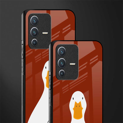 boring goose glass case for vivo v23 5g image-2