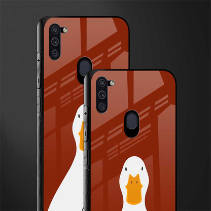 boring goose glass case for samsung a11 image-2