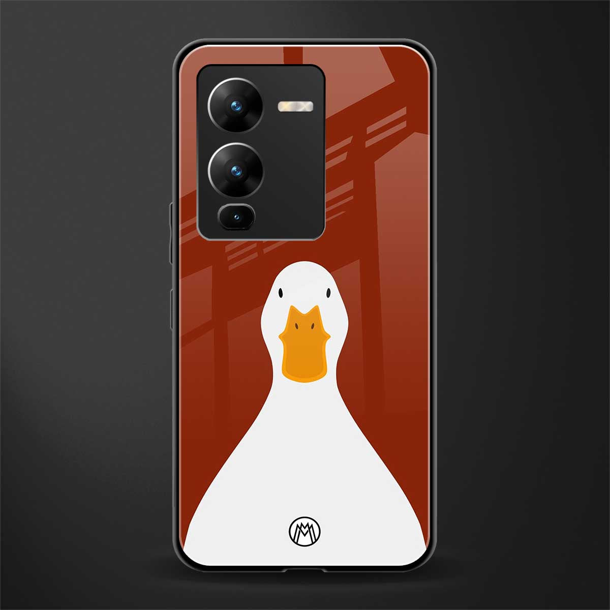 boring goose back phone cover | glass case for vivo v25 pro 5g