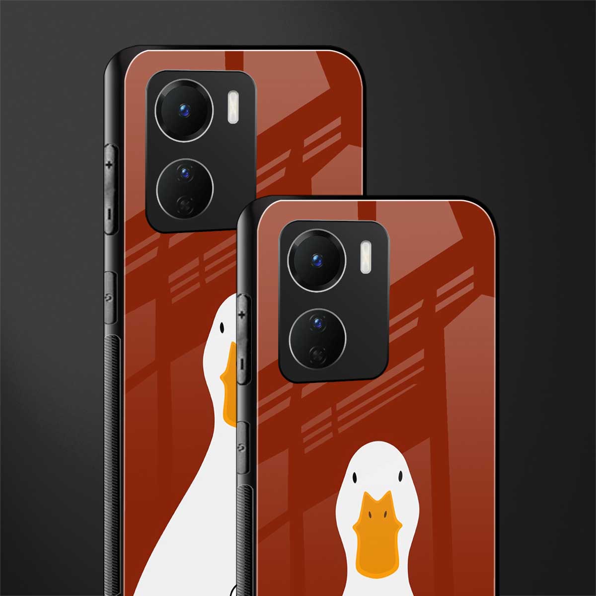 boring goose back phone cover | glass case for vivo y16