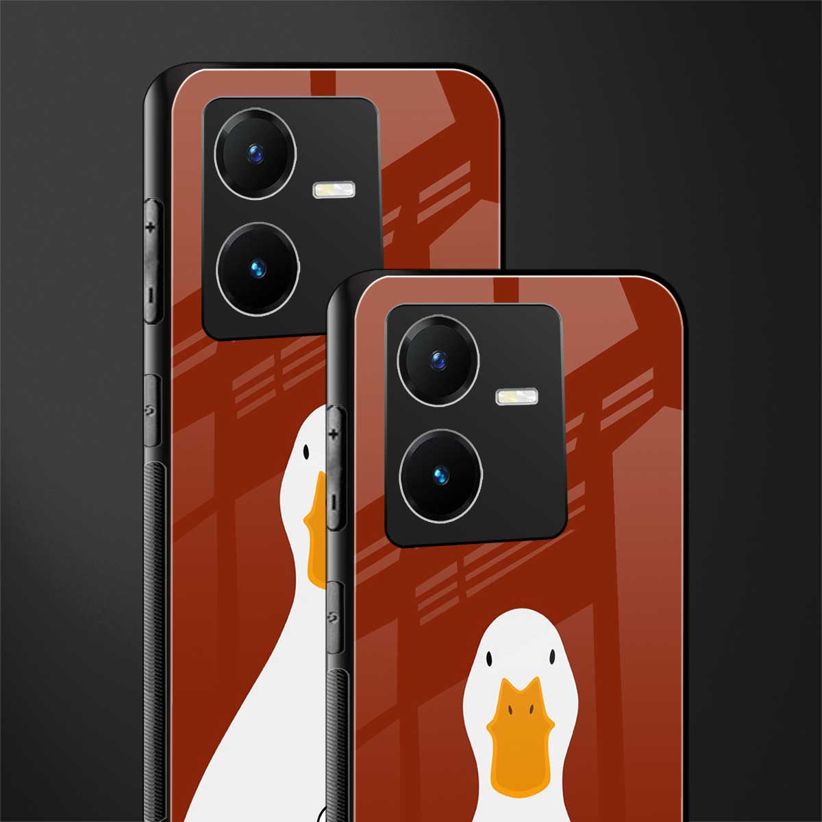 boring goose back phone cover | glass case for vivo y22