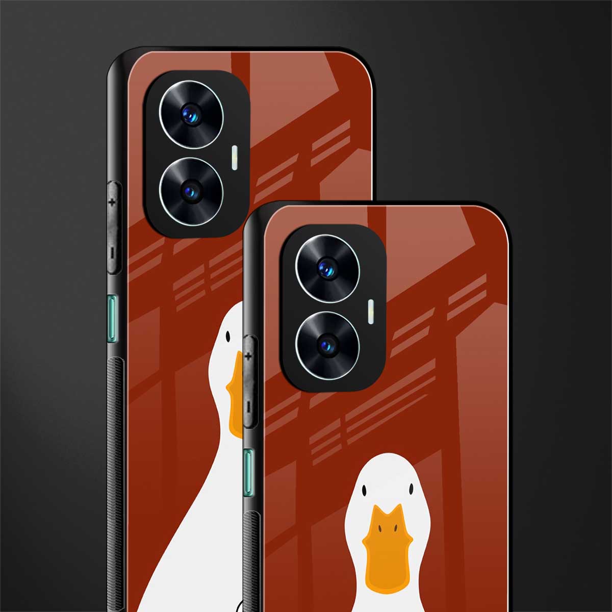 boring goose back phone cover | glass case for realme c55