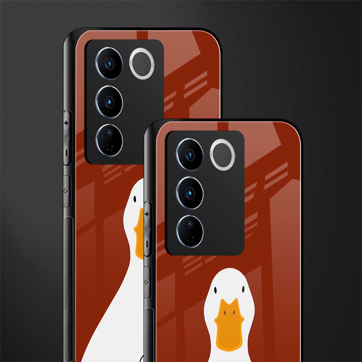 boring goose back phone cover | glass case for vivo v27 pro 5g