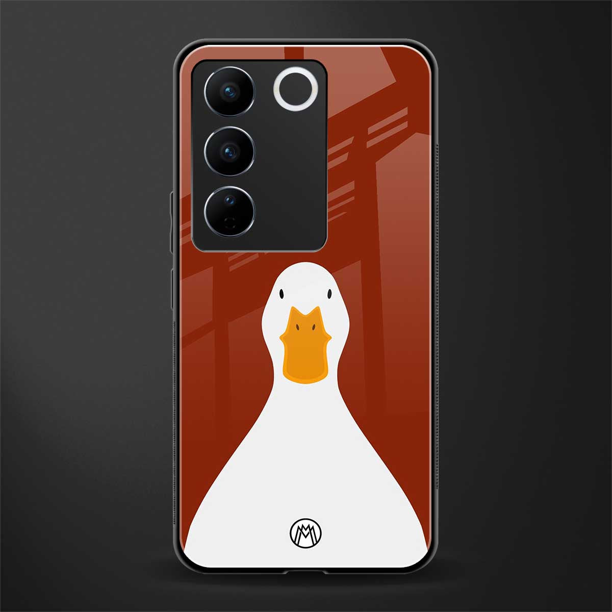 boring goose back phone cover | glass case for vivo v27 pro 5g