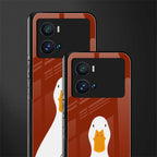 boring goose back phone cover | glass case for iQOO 9 Pro