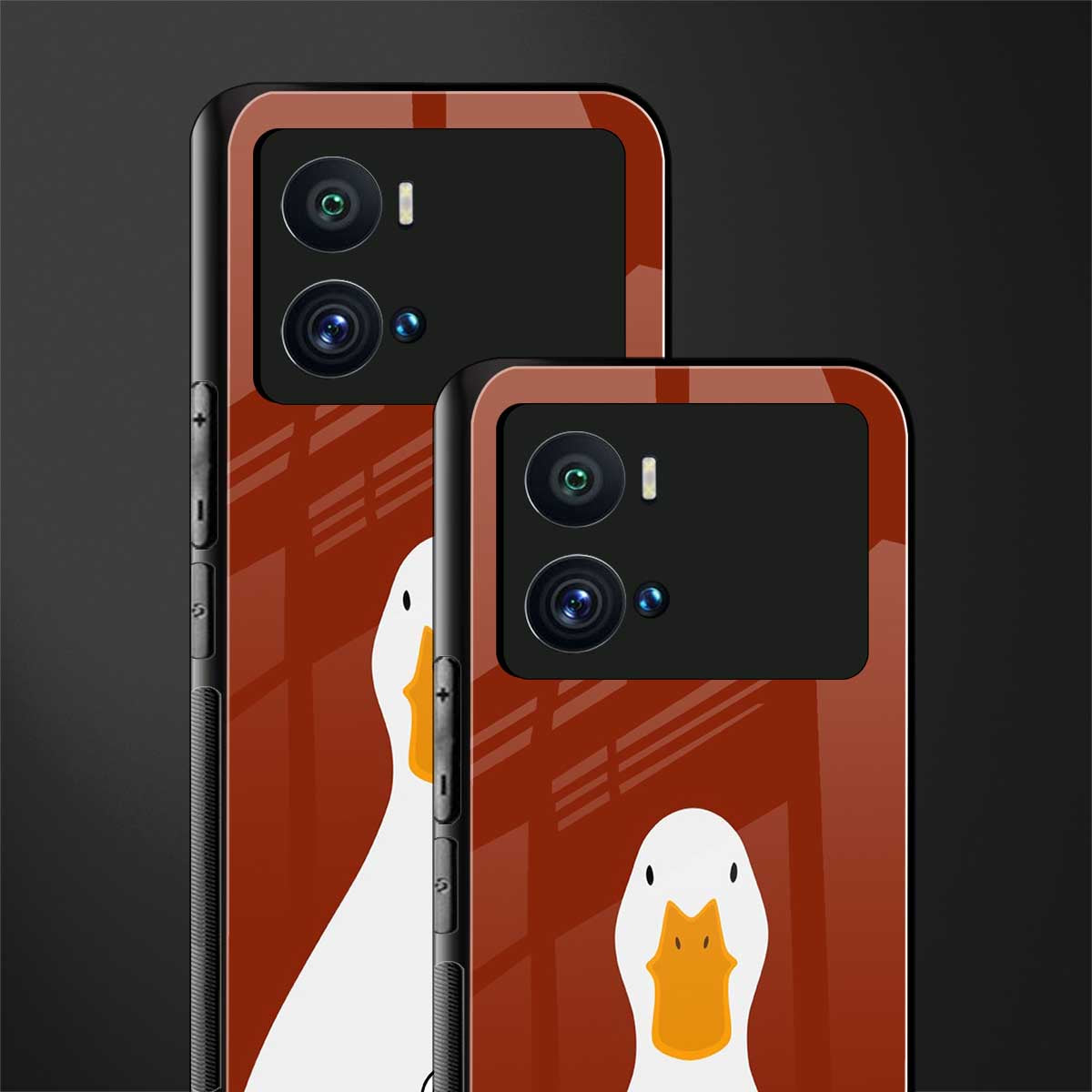 boring goose back phone cover | glass case for iQOO 9 Pro