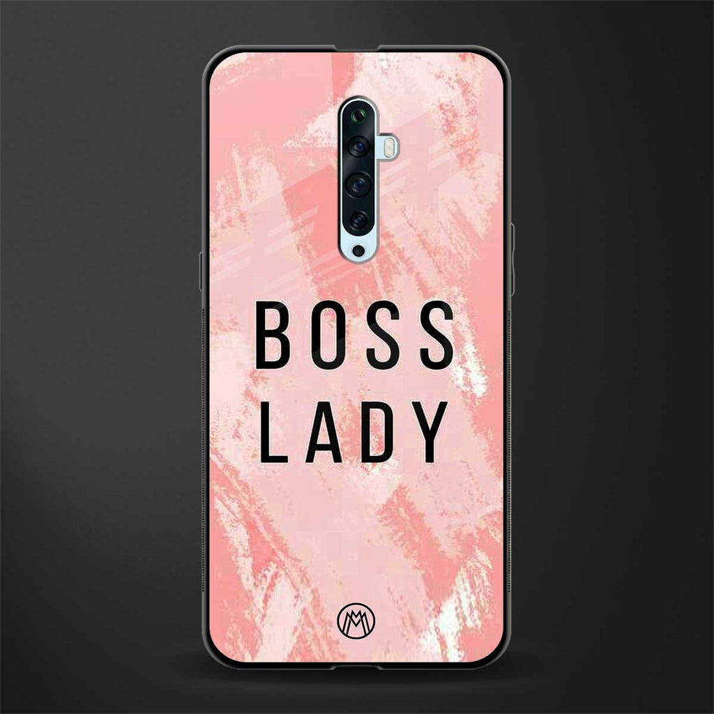 boss lady glass case for oppo reno 2f image