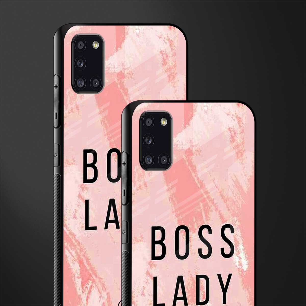 boss lady glass case for samsung galaxy a31 image-2