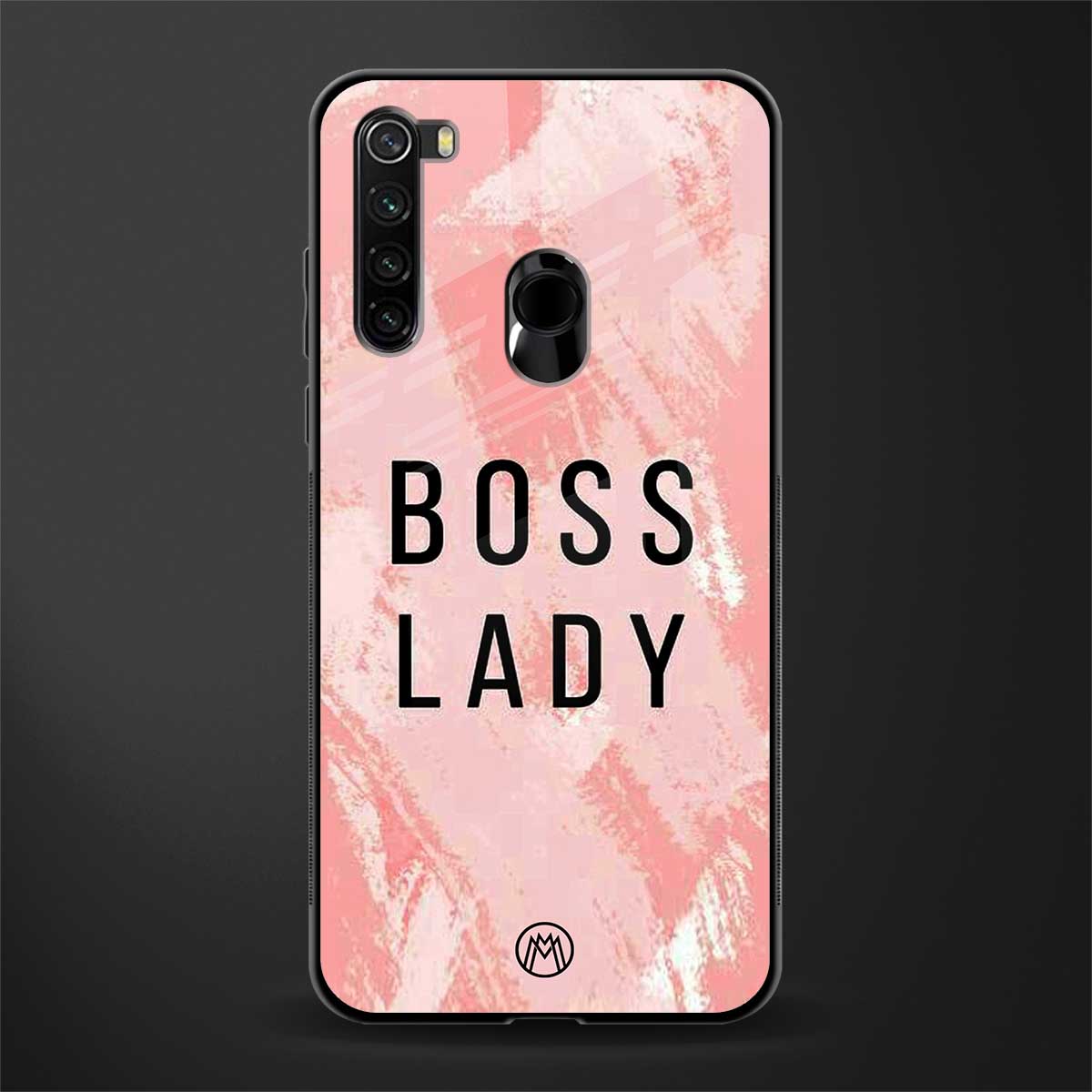 boss lady glass case for redmi note 8 image