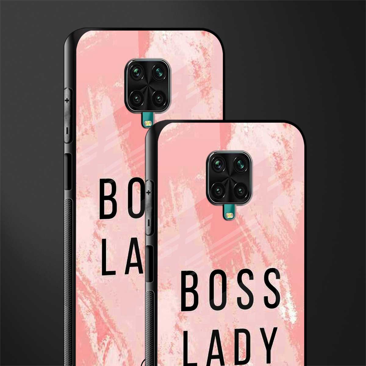 boss lady glass case for redmi note 9 pro image-2
