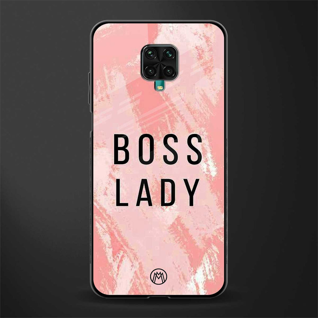 boss lady glass case for redmi note 9 pro image