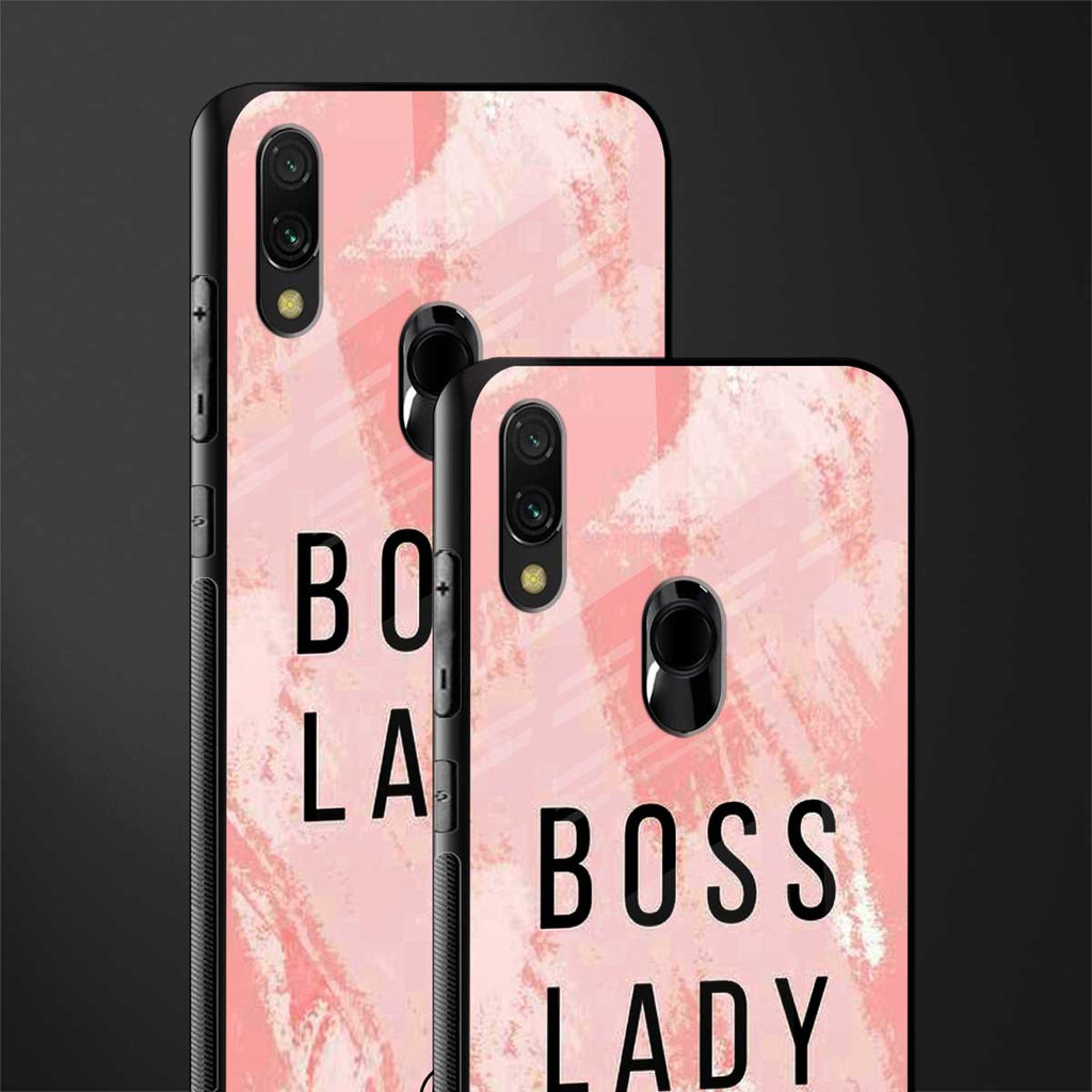 boss lady glass case for redmi note 7s image-2