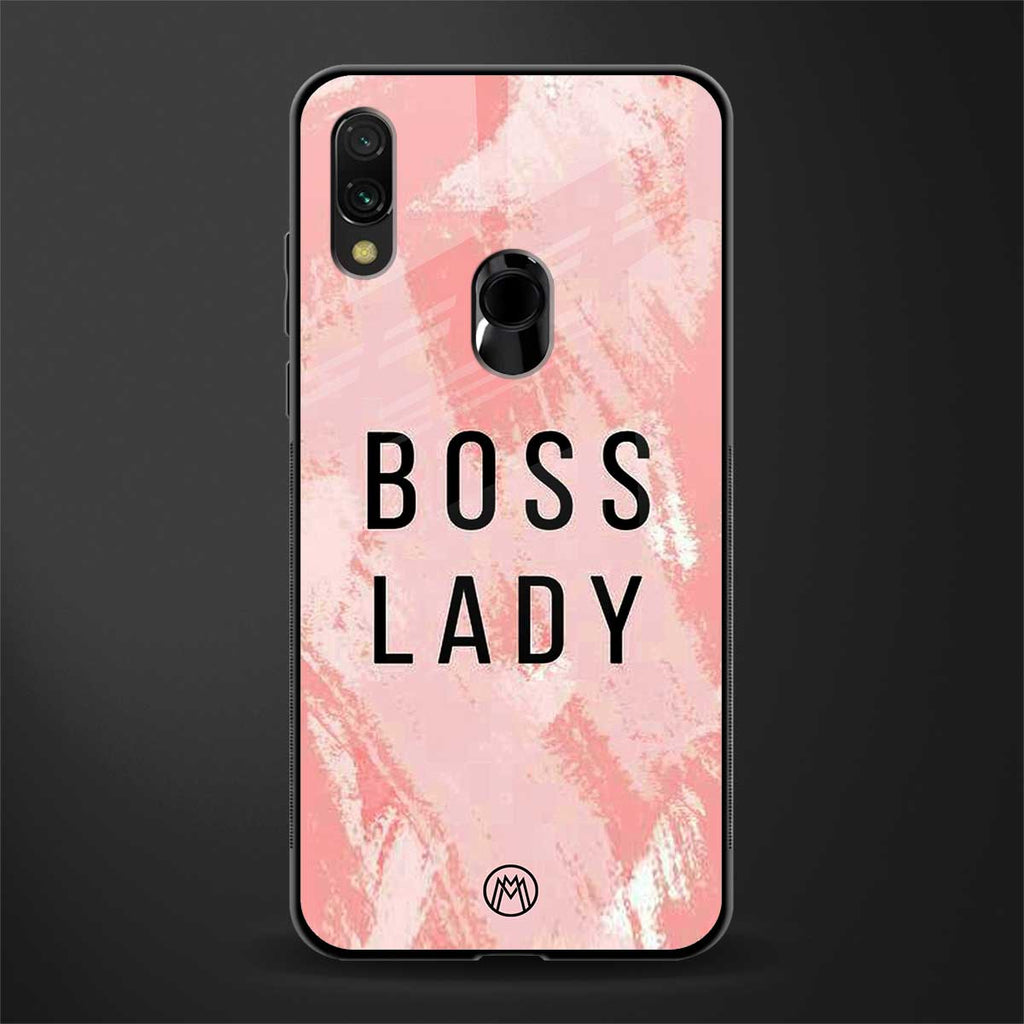 boss lady glass case for redmi note 7 pro image