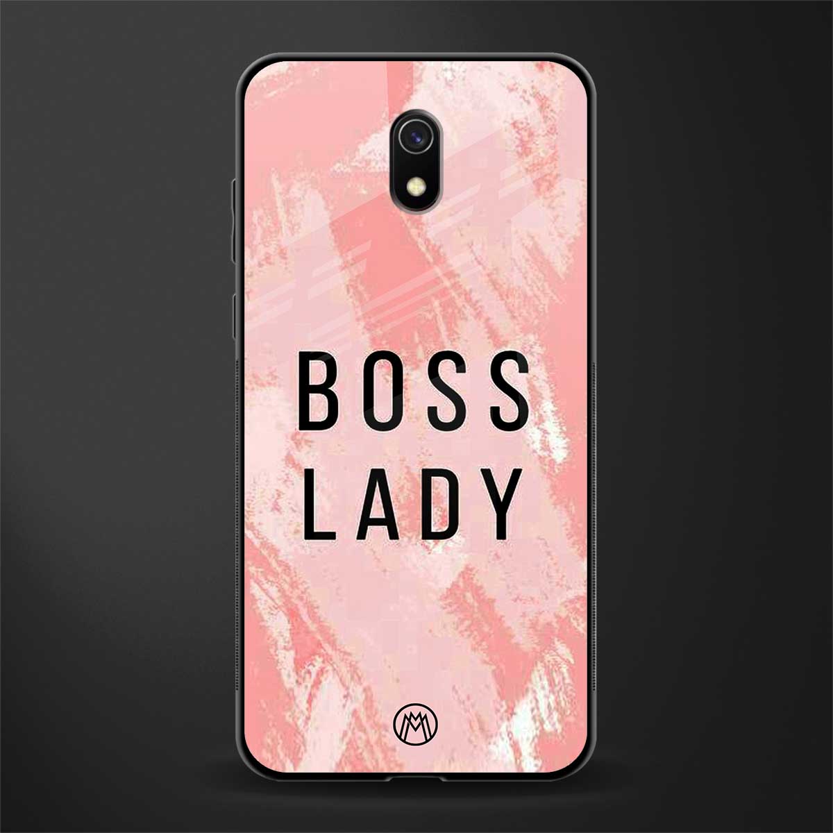 boss lady glass case for redmi 8a image